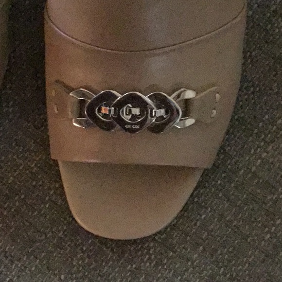 Geox Respira D Seyla Mid beige heeled sandals $190 - Picture 3 of 9